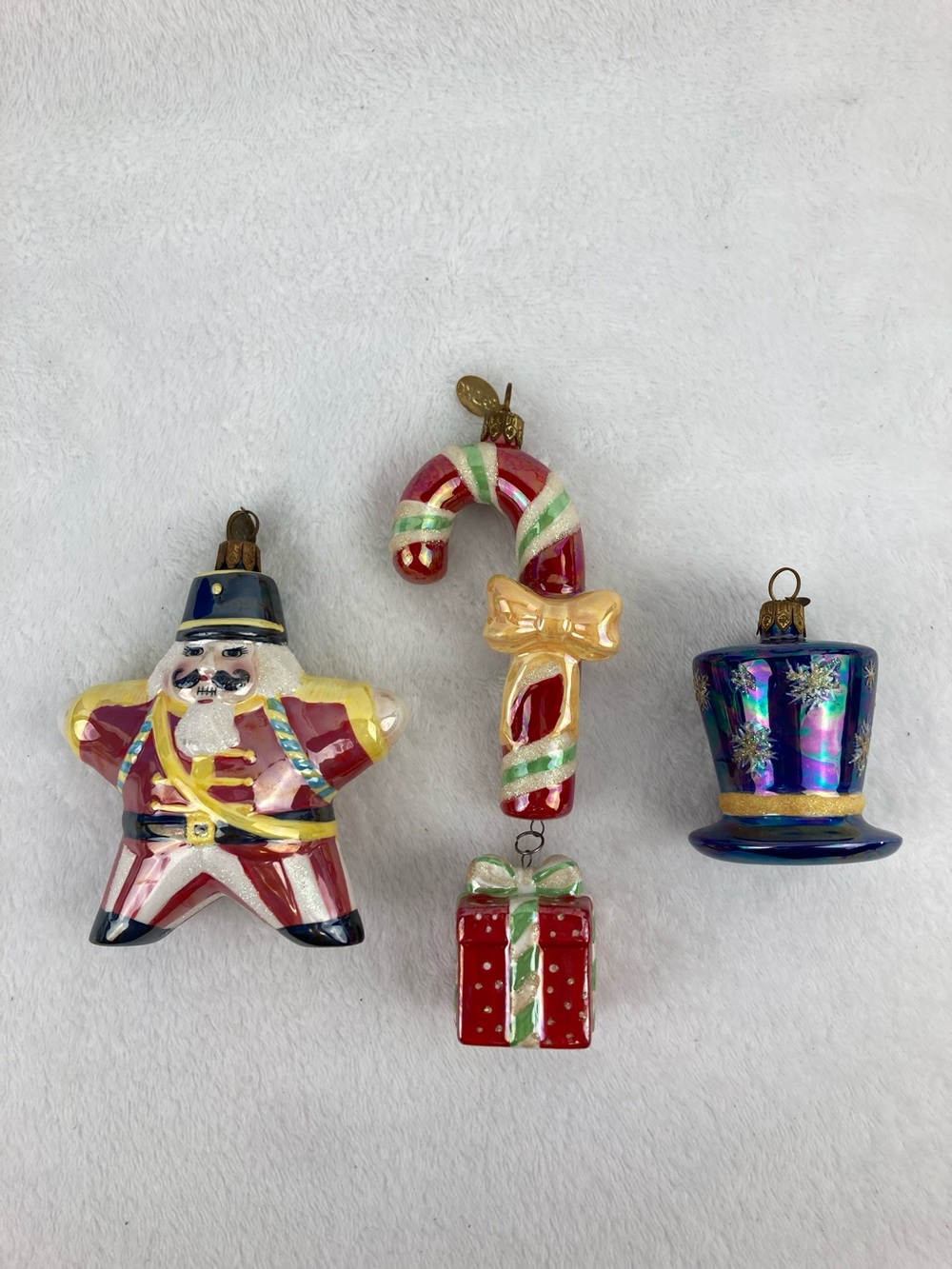 VTG Christopher Radko Blown Glass Ornament Set of 3